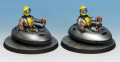 Personal Hovercraft, in UFO colours with astronaut. Conversion from Ainsty castings/Crooked Dice mod