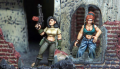 Copplestone Castings from Babes with Guns. Painted at least 10 years ago. Designed by Mark Copplesto