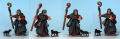 Wizard with her cat familiar, Frostgrave Plastic Multipart Wizards II, North Star Military Figures L