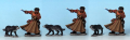 Wizard with her dog familiar, Frostgrave Plastic Multipart Wizards II, North Star Military Figures L