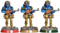 Rogue Troopers as playing pieces. Wargames Foundry, 2000AD.